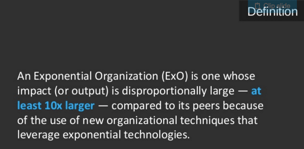 Já ouviu falar em Organizações Exponenciais? 1 ExOs1
